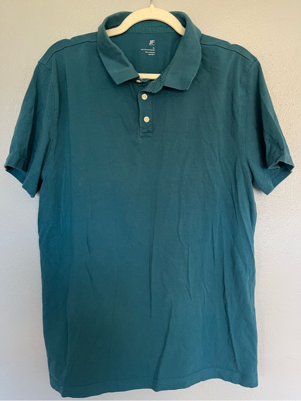 jf j.ferrar Men's Teal Polo Shirt